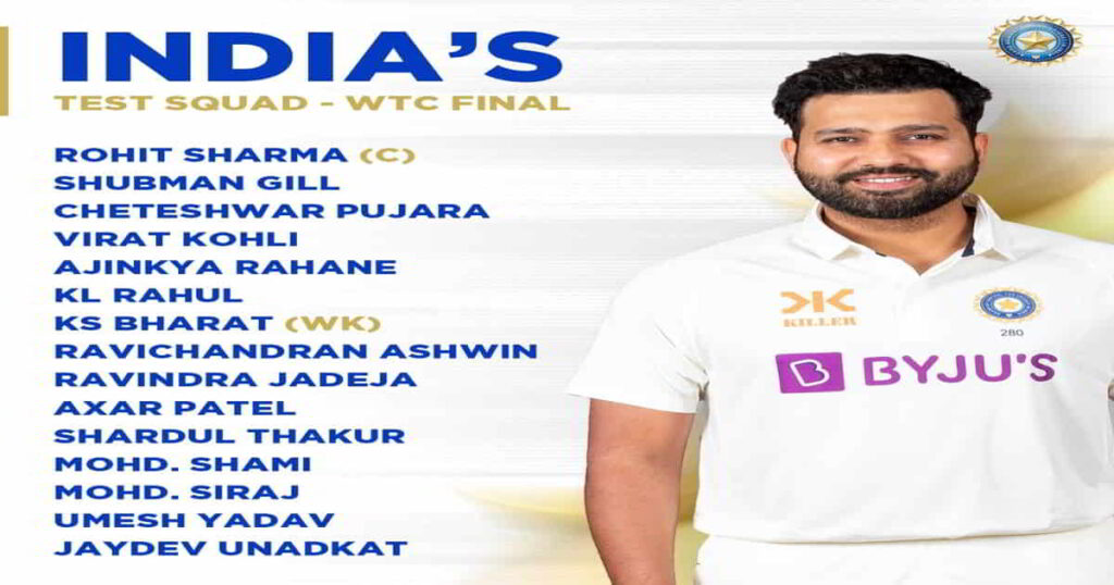 WTC Final 2023 Indian Team