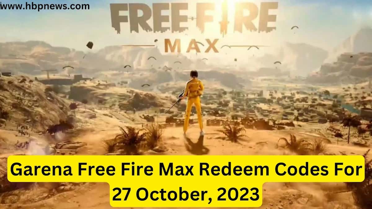 Garena Free Fire Max Redeem Codes For 27 October 2023